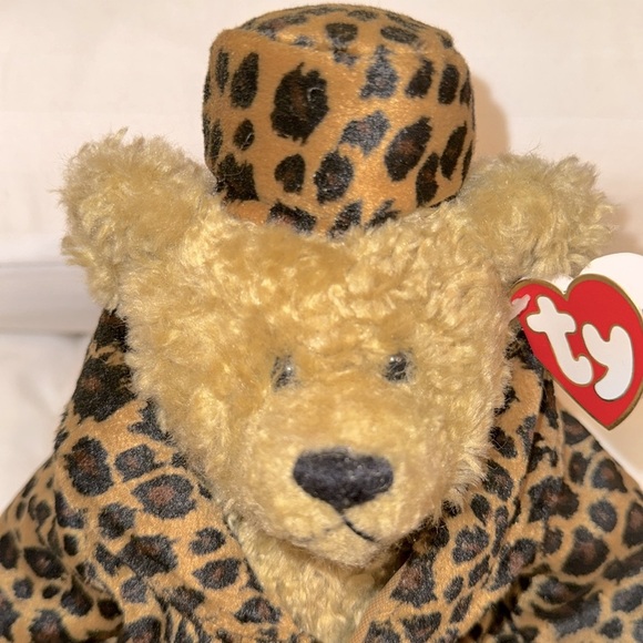 Ty Isabella “putting on the ritz” stuffed teddy bear with velveteen jacket. NWT. - Picture 2 of 6